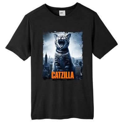 Catzilla Cat Japanese Art Funny Cat Tall Fusion ChromaSoft Performance T-Shirt