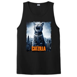 Catzilla Cat Japanese Art Funny Cat PosiCharge Competitor Tank