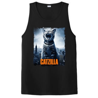 Catzilla Cat Japanese Art Funny Cat PosiCharge Competitor Tank