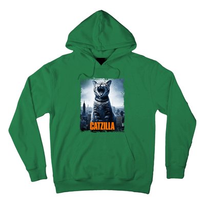 Catzilla Cat Japanese Art Funny Cat Hoodie