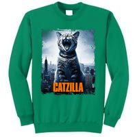 Catzilla Cat Japanese Art Funny Cat Sweatshirt