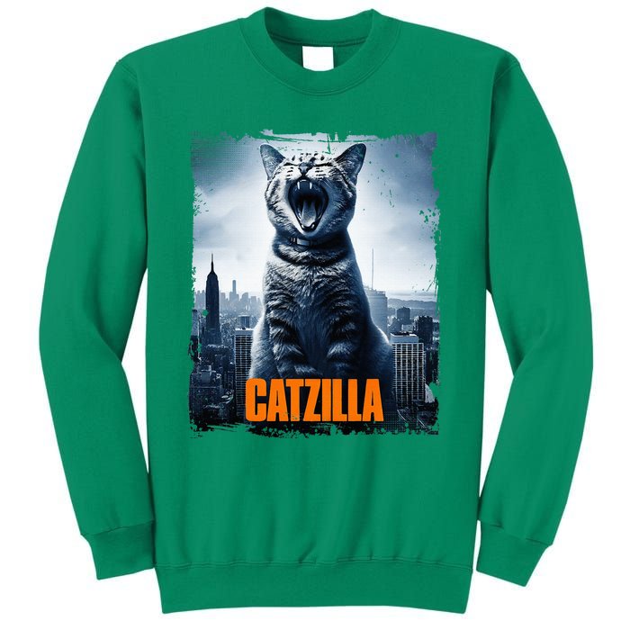 Catzilla Cat Japanese Art Funny Cat Sweatshirt