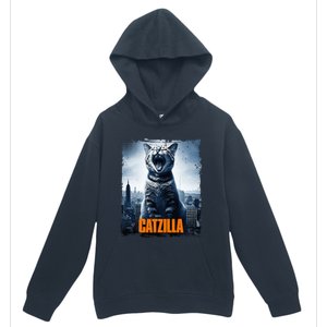 Catzilla Cat Japanese Art Funny Cat Urban Pullover Hoodie