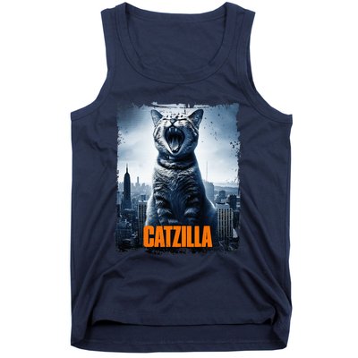 Catzilla Cat Japanese Art Funny Cat Tank Top