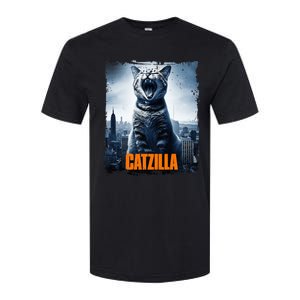 Catzilla Cat Japanese Art Funny Cat Softstyle CVC T-Shirt