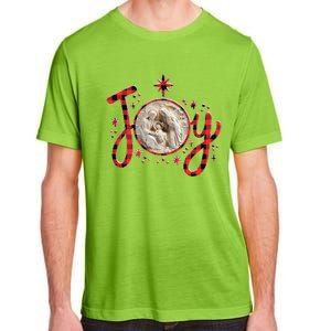 Christian Christmas Joy Jesus Nativity Scene Faith Family Adult ChromaSoft Performance T-Shirt