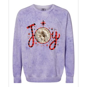 Christian Christmas Joy Jesus Nativity Scene Faith Family Colorblast Crewneck Sweatshirt