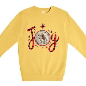 Christian Christmas Joy Jesus Nativity Scene Faith Family Premium Crewneck Sweatshirt