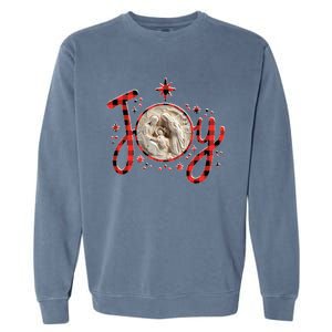 Christian Christmas Joy Jesus Nativity Scene Faith Family Garment-Dyed Sweatshirt