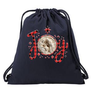 Christian Christmas Joy Jesus Nativity Scene Faith Family Drawstring Bag