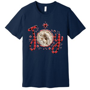 Christian Christmas Joy Jesus Nativity Scene Faith Family Premium T-Shirt