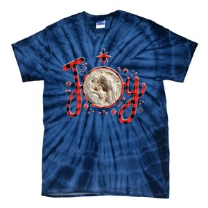 Christian Christmas Joy Jesus Nativity Scene Faith Family Tie-Dye T-Shirt