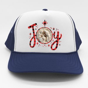 Christian Christmas Joy Jesus Nativity Scene Faith Family Trucker Hat