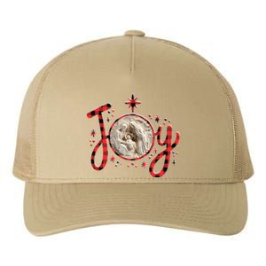 Christian Christmas Joy Jesus Nativity Scene Faith Family Yupoong Adult 5-Panel Trucker Hat