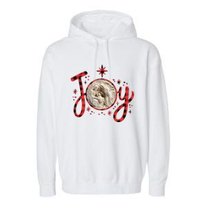 Christian Christmas Joy Jesus Nativity Scene Faith Family Garment-Dyed Fleece Hoodie