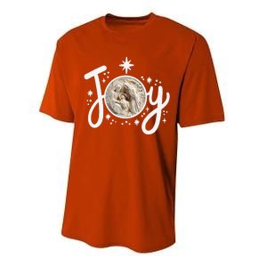 Christian Christmas Joy Jesus Nativity Scene Faith Family Performance Sprint T-Shirt