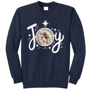 Christian Christmas Joy Jesus Nativity Scene Faith Family Tall Sweatshirt