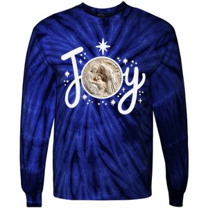 Christian Christmas Joy Jesus Nativity Scene Faith Family Tie-Dye Long Sleeve Shirt