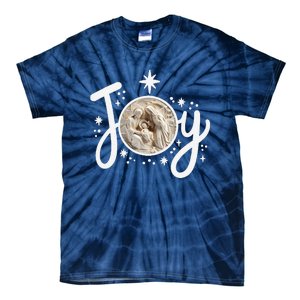 Christian Christmas Joy Jesus Nativity Scene Faith Family Tie-Dye T-Shirt