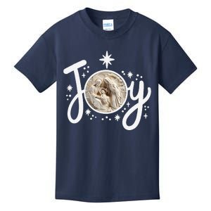 Christian Christmas Joy Jesus Nativity Scene Faith Family Kids T-Shirt