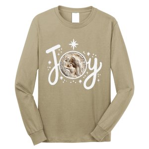 Christian Christmas Joy Jesus Nativity Scene Faith Family Long Sleeve Shirt