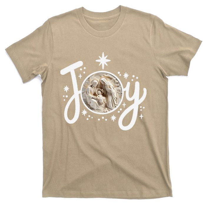 Christian Christmas Joy Jesus Nativity Scene Faith Family T-Shirt