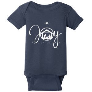 Christian Christmas Joy Jesus Nativity Scene Faith Gift Baby Bodysuit