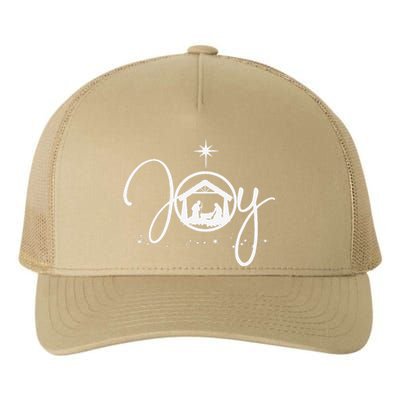 Christian Christmas Joy Jesus Nativity Scene Faith Gift Yupoong Adult 5-Panel Trucker Hat