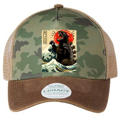 Catzilla Cat Japanese Art Funny Cat Legacy Tie Dye Trucker Hat