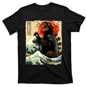 Catzilla Cat Japanese Art Funny Cat T-Shirt