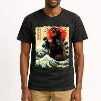 Catzilla Cat Japanese Art Funny Cat Tall T-Shirt
