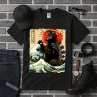 Catzilla Cat Japanese Art Funny Cat Tall T-Shirt