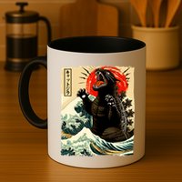 Catzilla Cat Japanese Art Funny Cat Mug