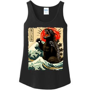 Catzilla Cat Japanese Art Funny Cat Ladies Essential Tank