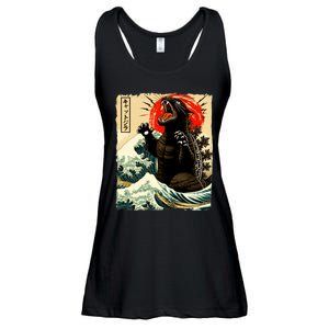 Catzilla Cat Japanese Art Funny Cat Ladies Essential Flowy Tank