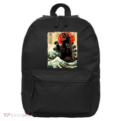 Catzilla Cat Japanese Art Funny Cat 16 in Basic Backpack