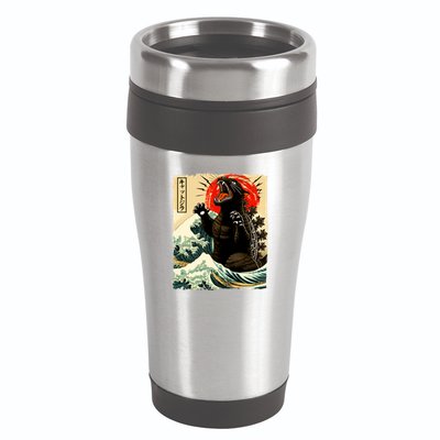 Catzilla Cat Japanese Art Funny Cat 16oz Travel Tumbler
