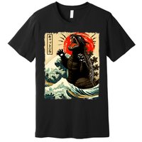 Catzilla Cat Japanese Art Funny Cat Premium T-Shirt