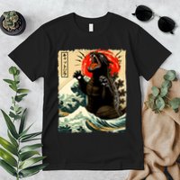 Catzilla Cat Japanese Art Funny Cat Premium T-Shirt