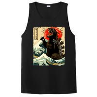 Catzilla Cat Japanese Art Funny Cat PosiCharge Competitor Tank