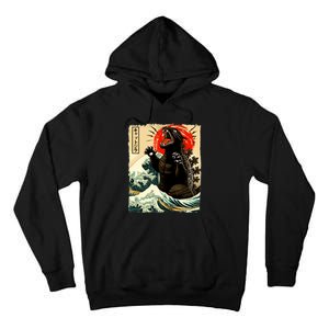 Catzilla Cat Japanese Art Funny Cat Tall Hoodie