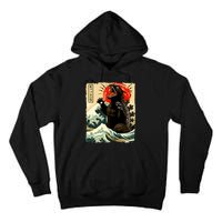 Catzilla Cat Japanese Art Funny Cat Tall Hoodie