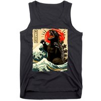 Catzilla Cat Japanese Art Funny Cat Tank Top