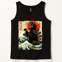 Catzilla Cat Japanese Art Funny Cat Tank Top