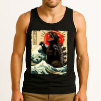 Catzilla Cat Japanese Art Funny Cat Tank Top
