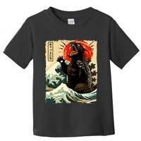 Catzilla Cat Japanese Art Funny Cat Toddler T-Shirt