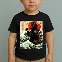Catzilla Cat Japanese Art Funny Cat Toddler T-Shirt
