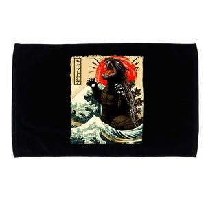 Catzilla Cat Japanese Art Funny Cat Microfiber Hand Towel