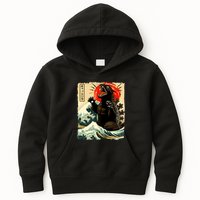 Catzilla Cat Japanese Art Funny Cat Kids Hoodie
