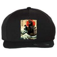 Catzilla Cat Japanese Art Funny Cat Wool Snapback Cap